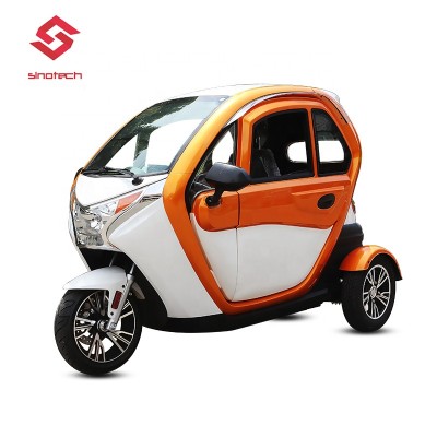 2019 hot sale cheap high quality 2 seats air conditioner three wheels closed cabin low speed sidecar automatic mini electric car